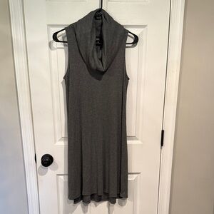 Mossimo Supply Co. Charcoal Sleeveless Cowl Neck Dress